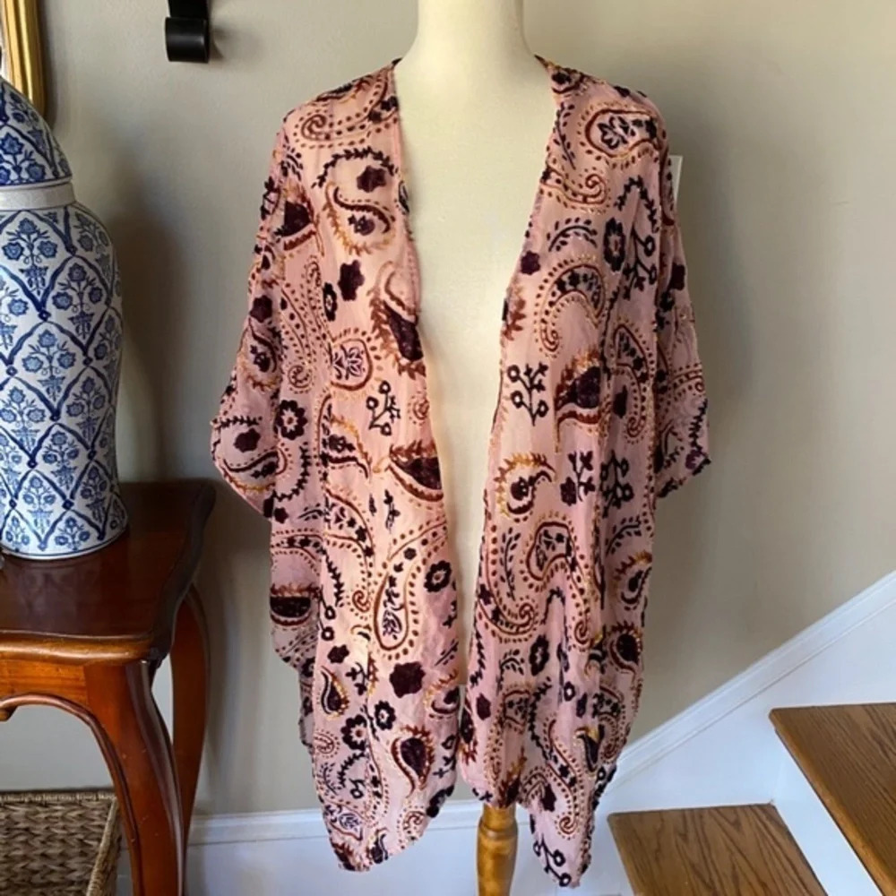 Japna Velvet Burnout Kimono Small - Picture 8 of 9